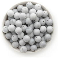 S06-Marble Gray Silicone Beads