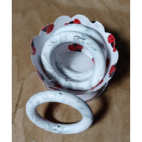 
              S07-White Marble Silicone Beads
            