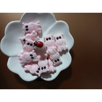 F68-Happy Hippo Silicone Focal Beads