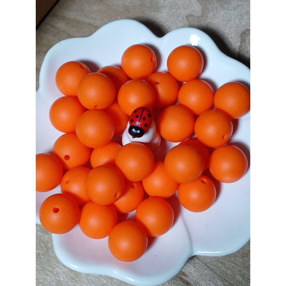 S-40A Orange Silicone Beads
