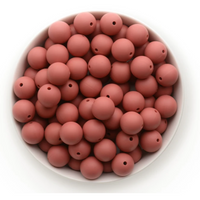 S24-Burgundy Rose Silicone Beads