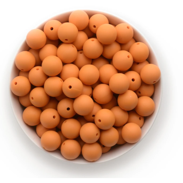 S41-Apricot Silicone Beads