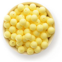 S46-Custard Yellow Silicone Beads