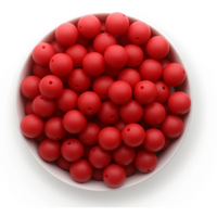 S50-Strawberry Red  Silicone Beads