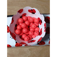 S52-Red Coral Silicone Beads
