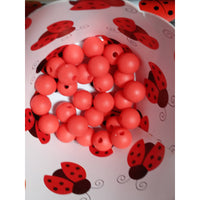 S52-Red Coral Silicone Beads