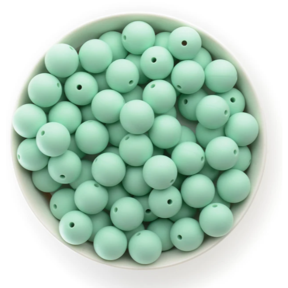 S57-Mint Silicone Beads