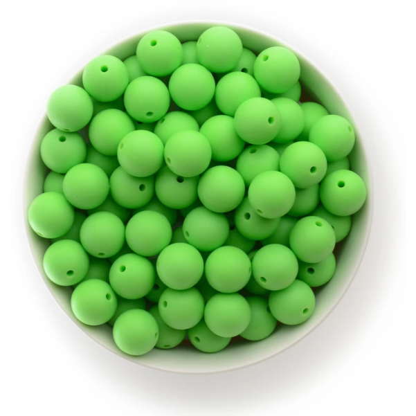 S60-Apple Green Silicone Beads