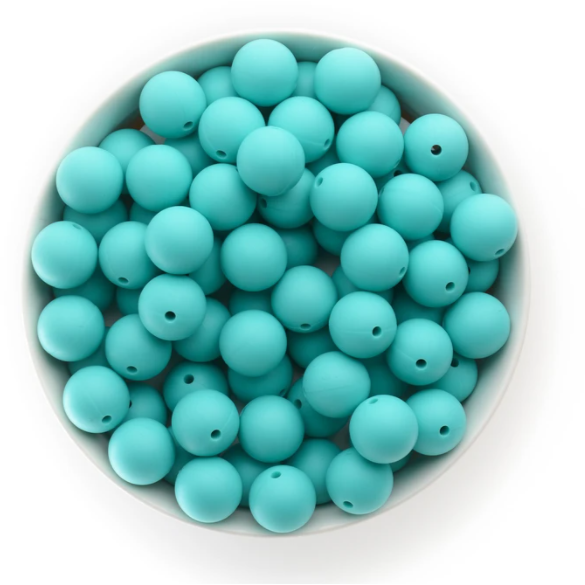 S64-Turquoise Silicone Beads