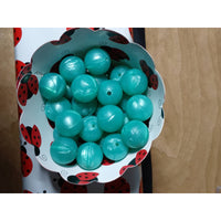S65-Turquoise Swirl Silicone Beads