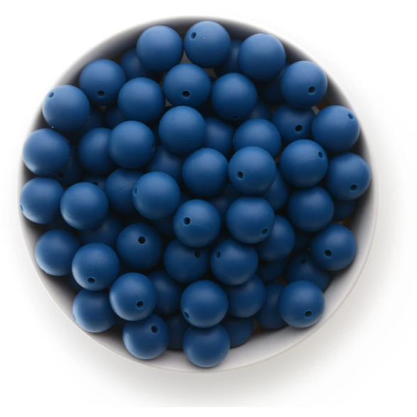 S69-Sapphire Silicone Beads