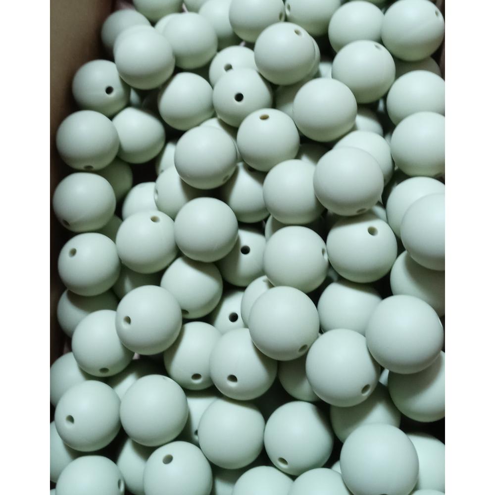 S53-Green Bean Silicone Beads