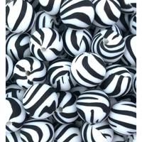 116- Zebra  Silicone Beads